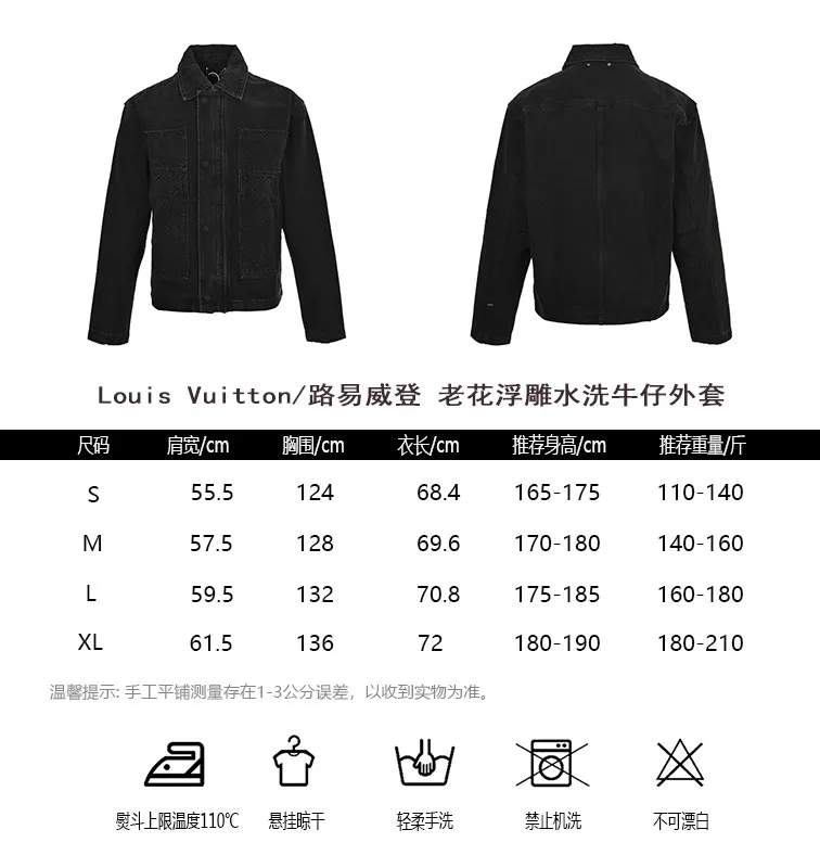 Louis Vuitton Floral Embossed Wash Denim Jacket